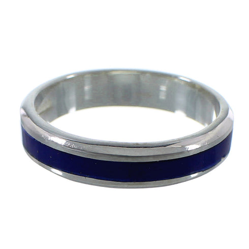 Lapis And Authentic Sterling Silver Ring Size 5 RX92258